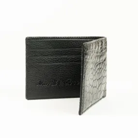 Black Genuine Crocodile Wallet "Byrd"