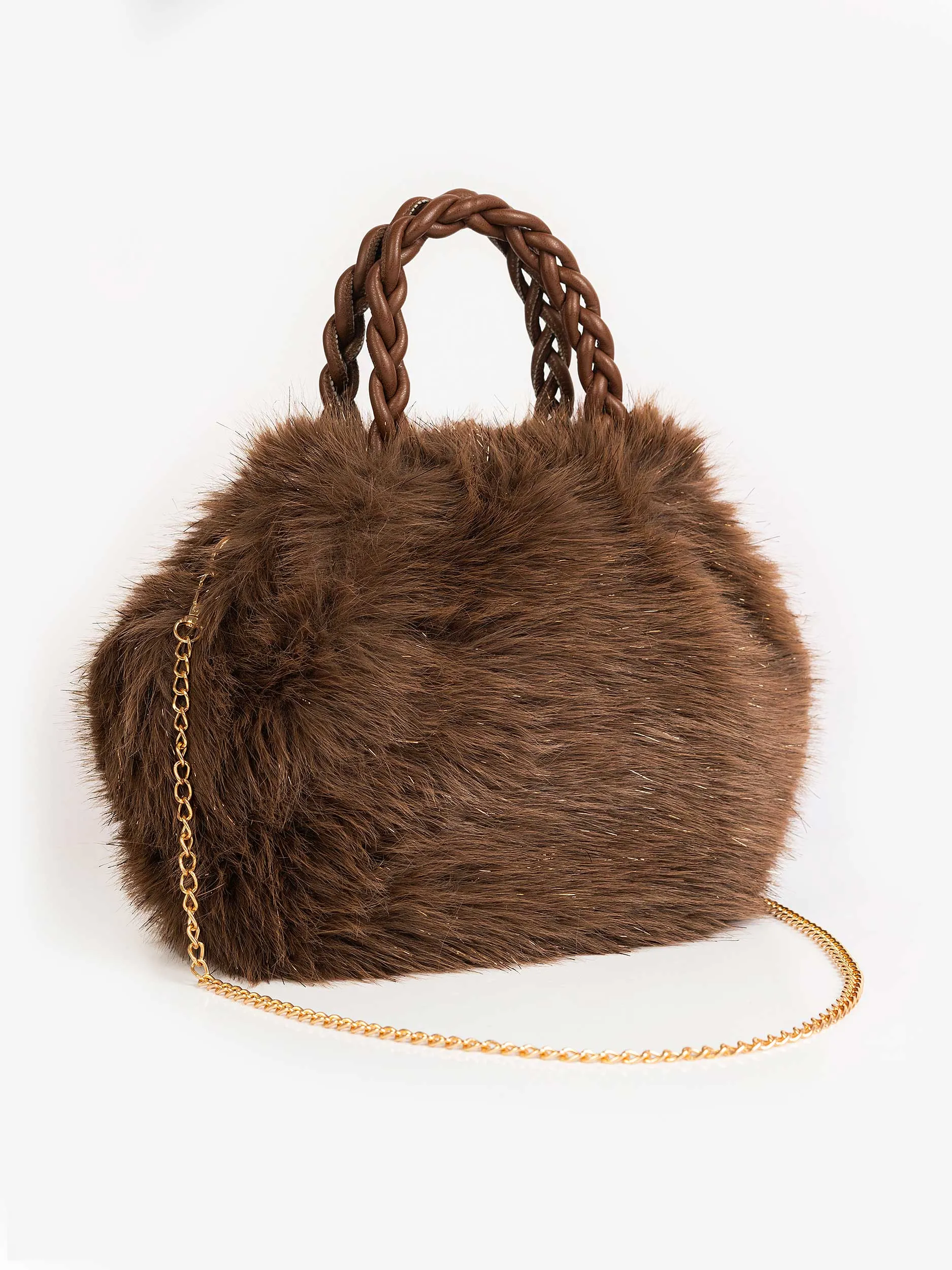 Blingy Fur Handbag