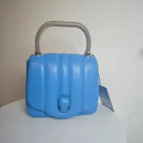 Bvlgari Blue Top Handle Bag Medium