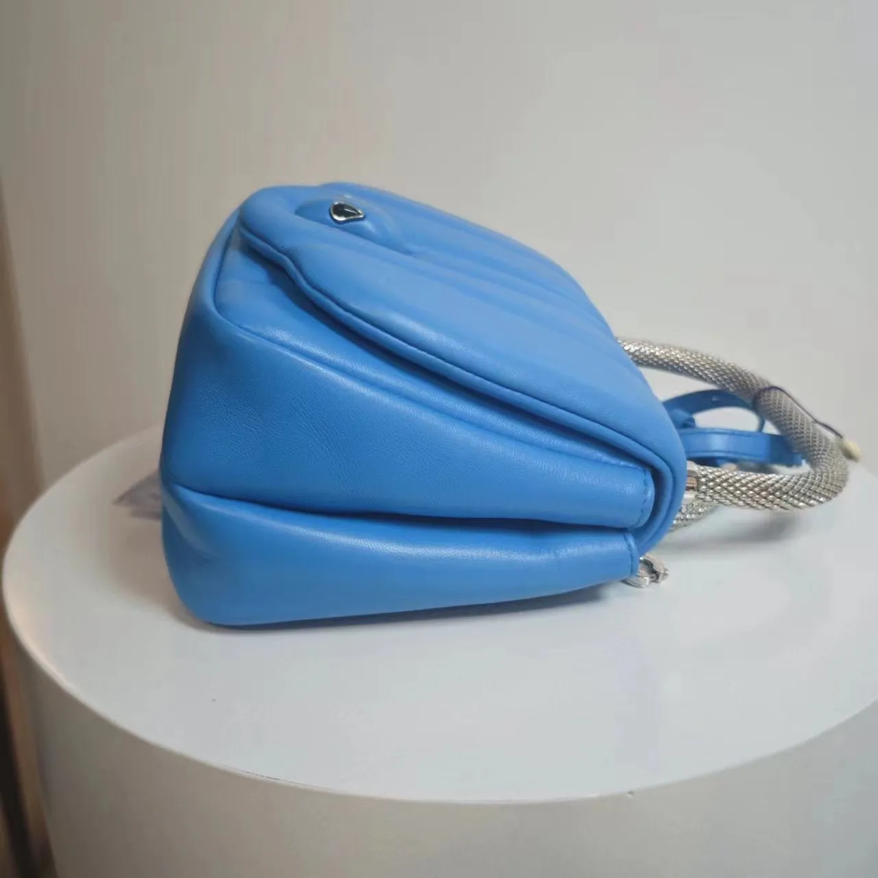 Bvlgari Blue Top Handle Bag Medium