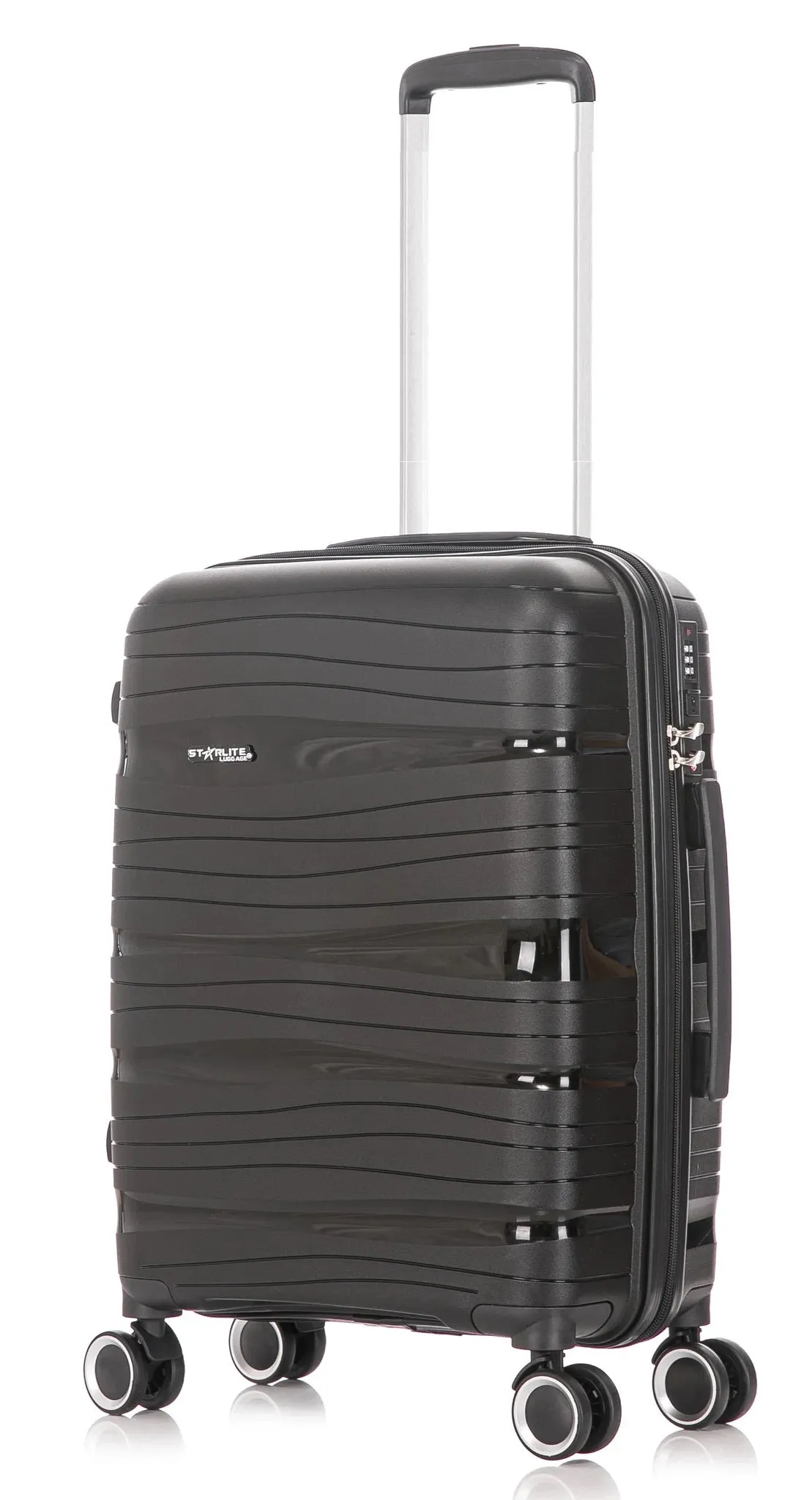 Cabin Spinner Suitcase - Crack Resistant - PP801 - Black