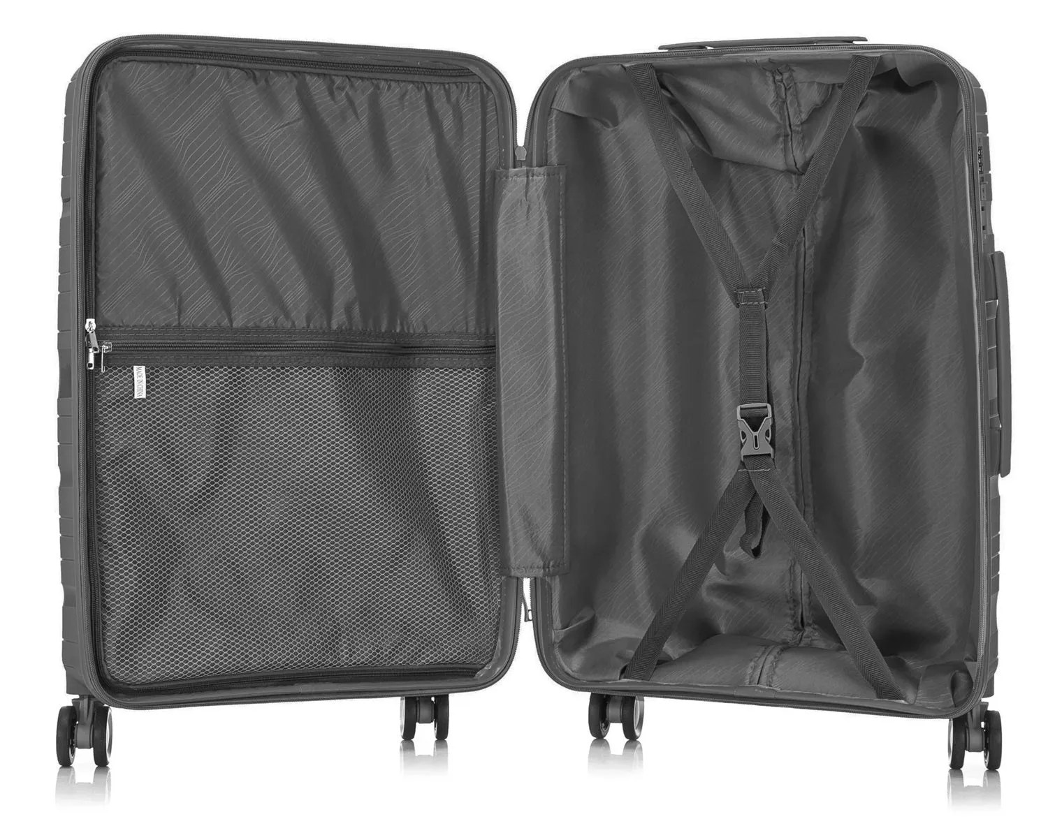 Cabin Spinner Suitcase - Crack Resistant - PP801 - Black