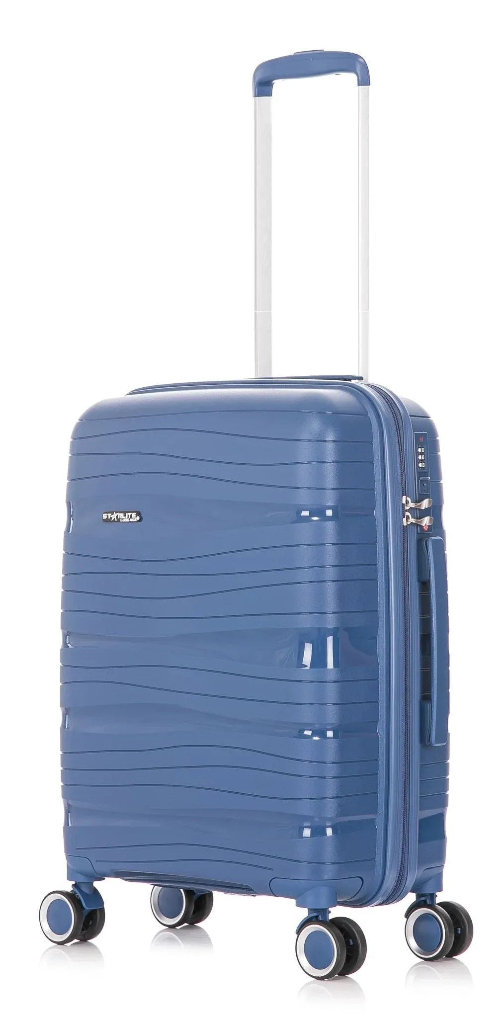 Cabin Spinner Suitcase - Crack Resistant - PP801 - Blue