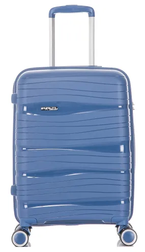 Cabin Spinner Suitcase - Crack Resistant - PP801 - Blue