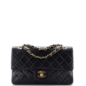 CHANEL Vintage Classic Double Flap Bag Quilted Lambskin Small