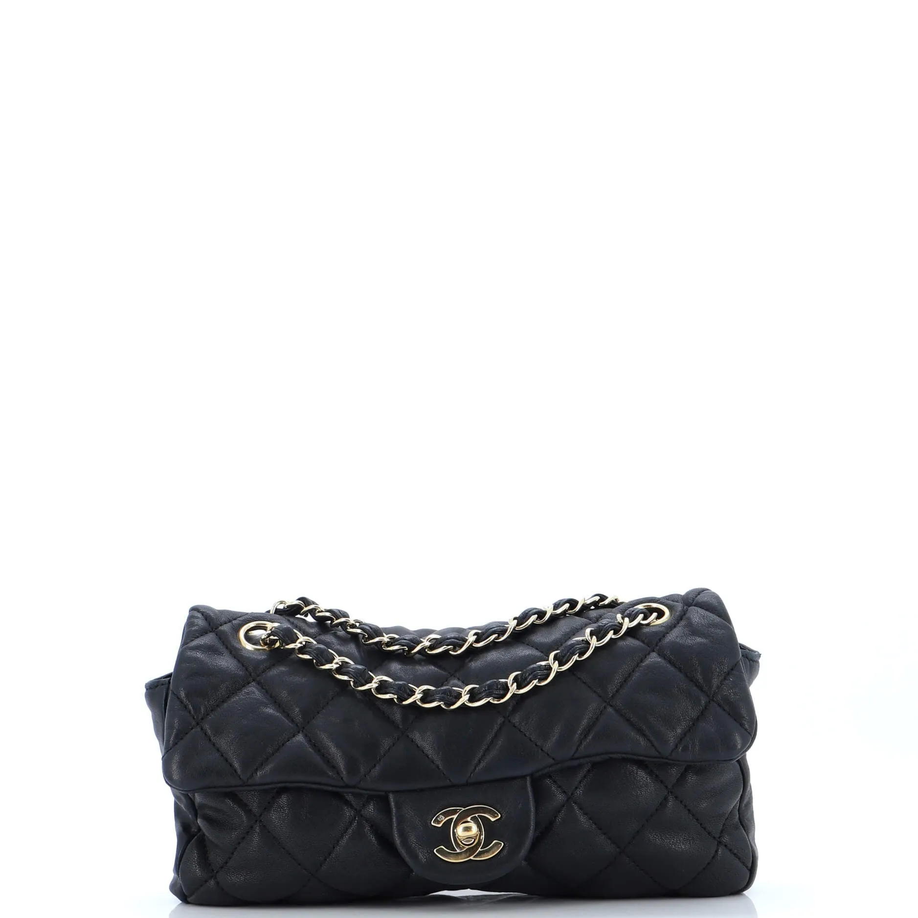 CHANEL Vintage Classic Single Flap Bag Quilted Lambskin Small