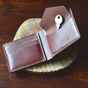 Coin Pocket Wallet No. 1 - Mahogany Textured Leather