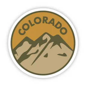 Colorado Mountains Badge Sticker