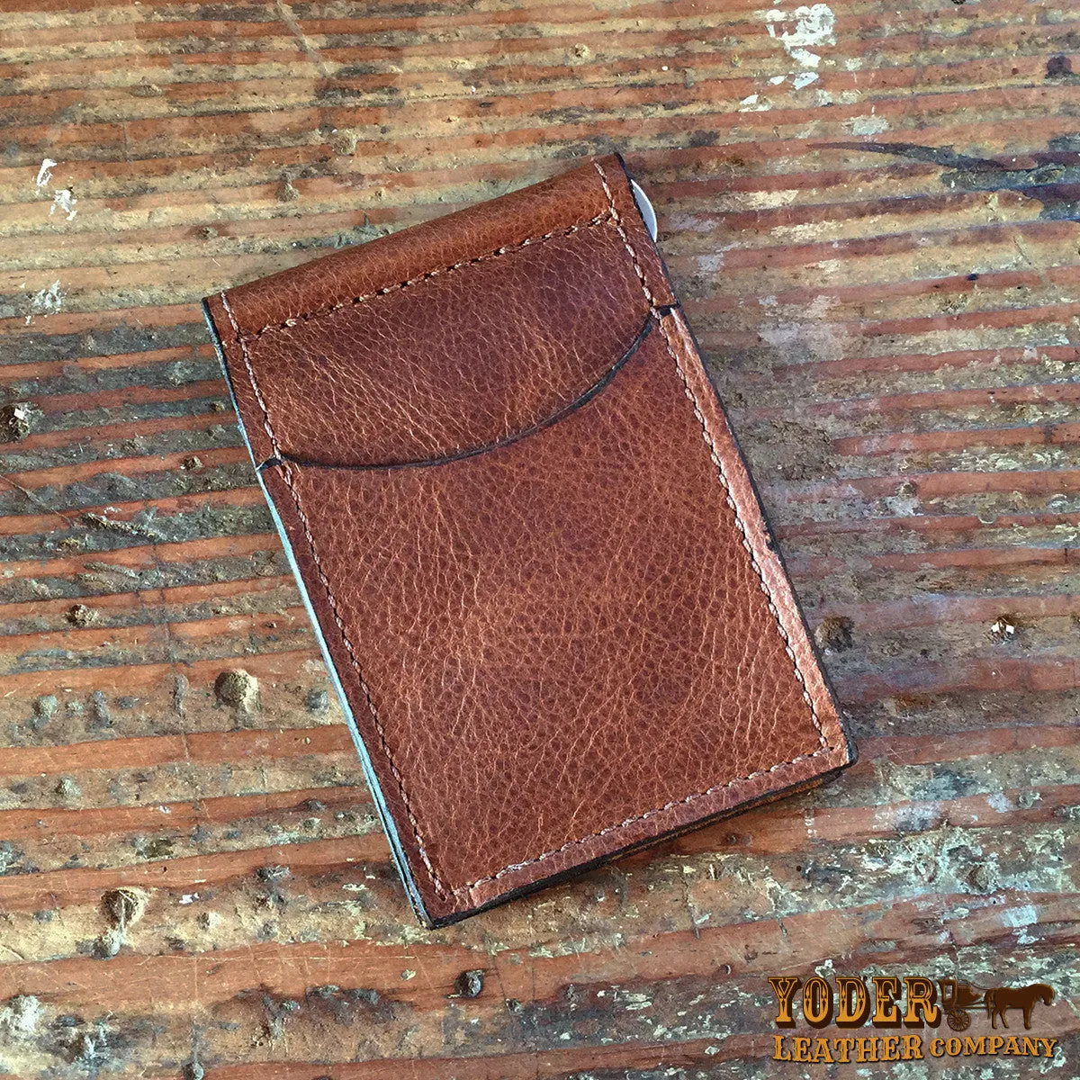 Cowhide Brown Skinny Clip