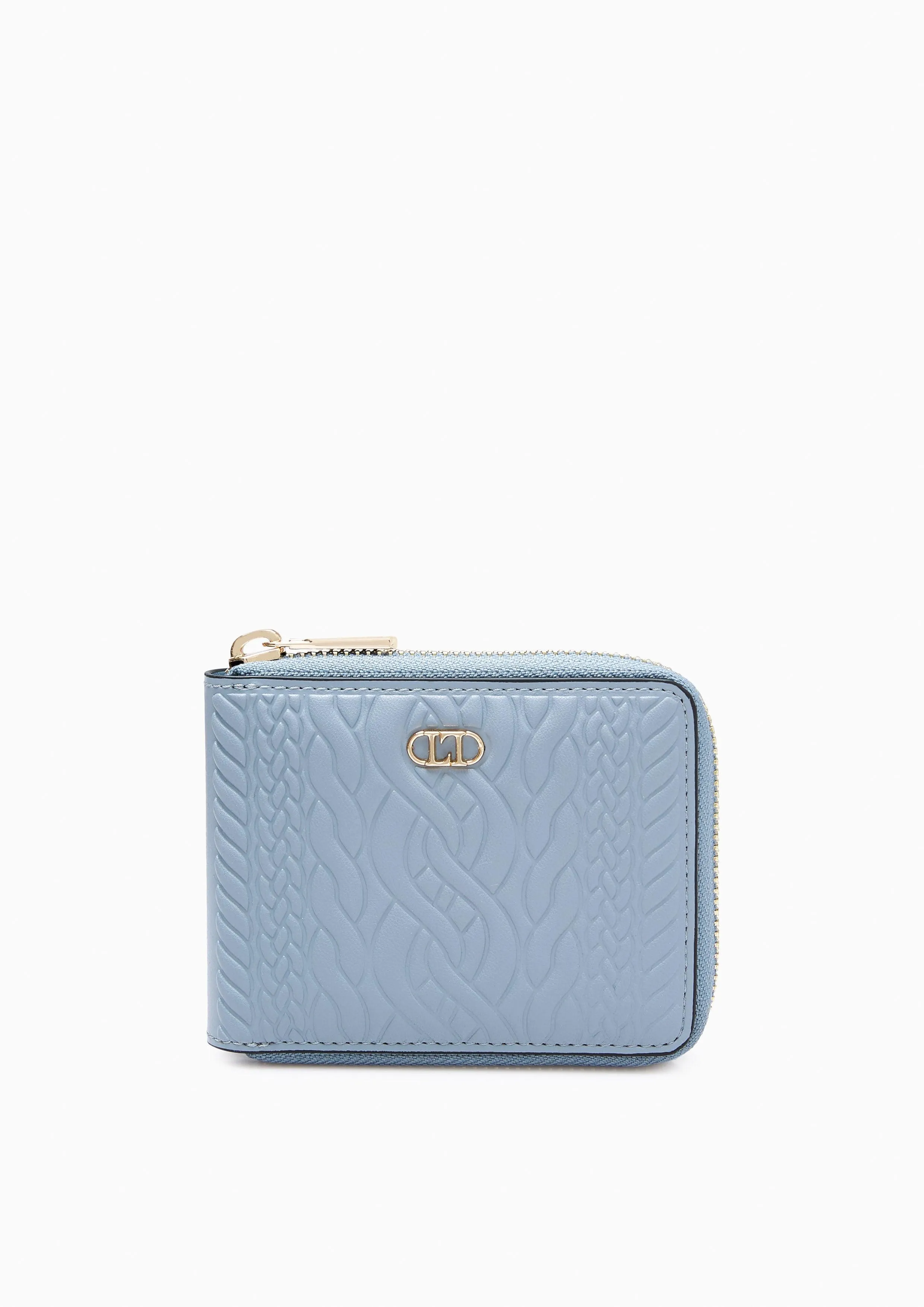 Dustin Knit Short Wallet Blue