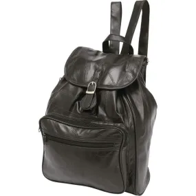 Embassy Italian Stone Design Genuine Lambskin Leather Backpack