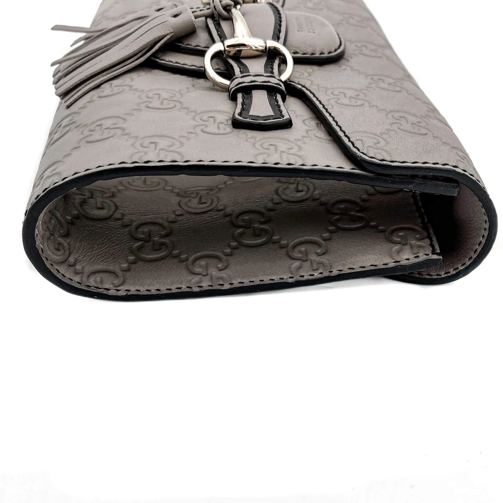 Emily Guccissima Grey Leather Chain bag