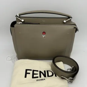 Fendi Dot Com Dove Gray Vitello Baltico Satchel Shoulder Top Handle Bag