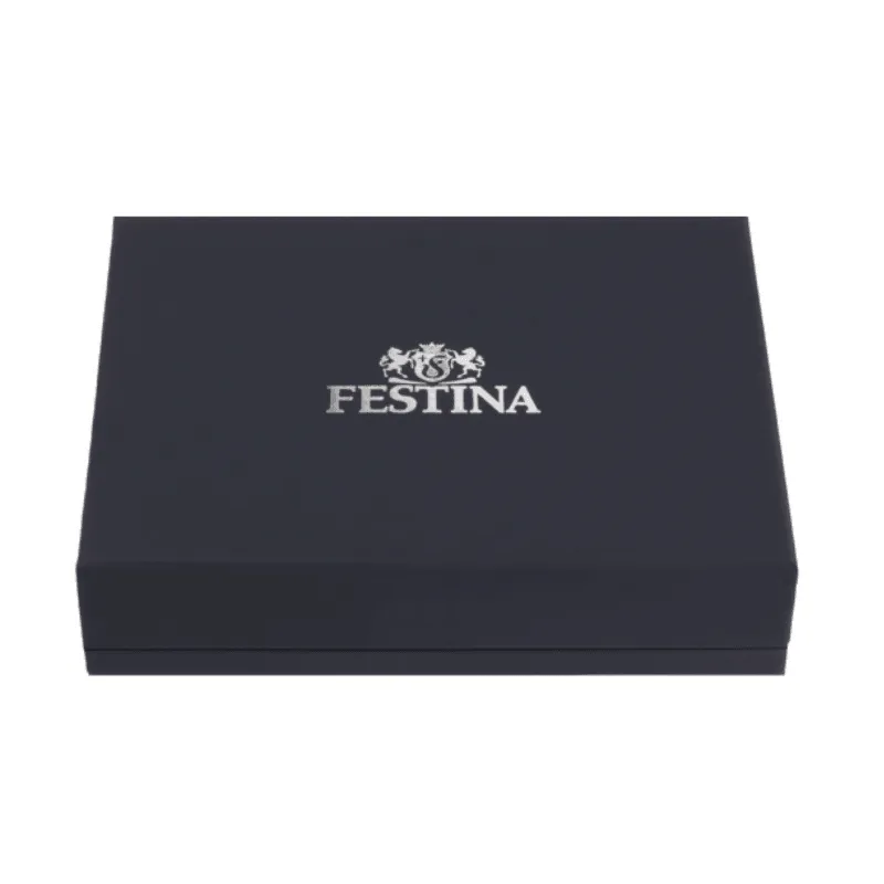 Festina Black Leather Chronobike with Flap Card Holder