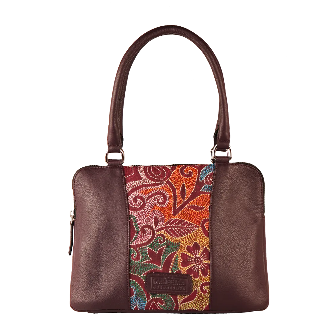 Genuine Leather Handcrafted Small Handbag Women (Plum)