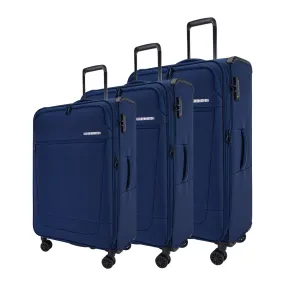 Greenwich Softcase Trolley Set Of 3 Navy