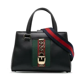 Gucci Sylvie Web Black Leather