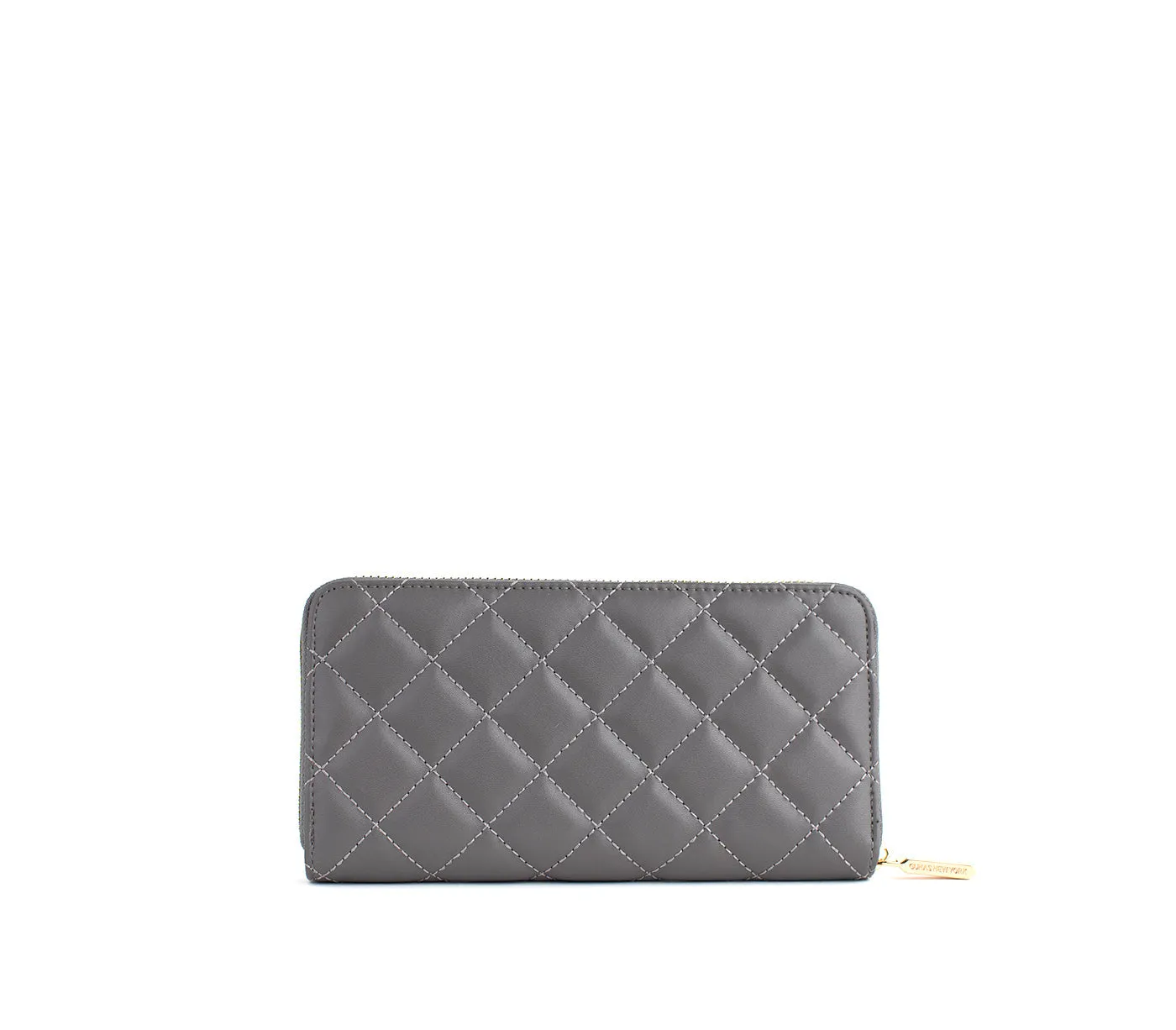 Gunas New York Uptown Quilted Grey Zip Wallet