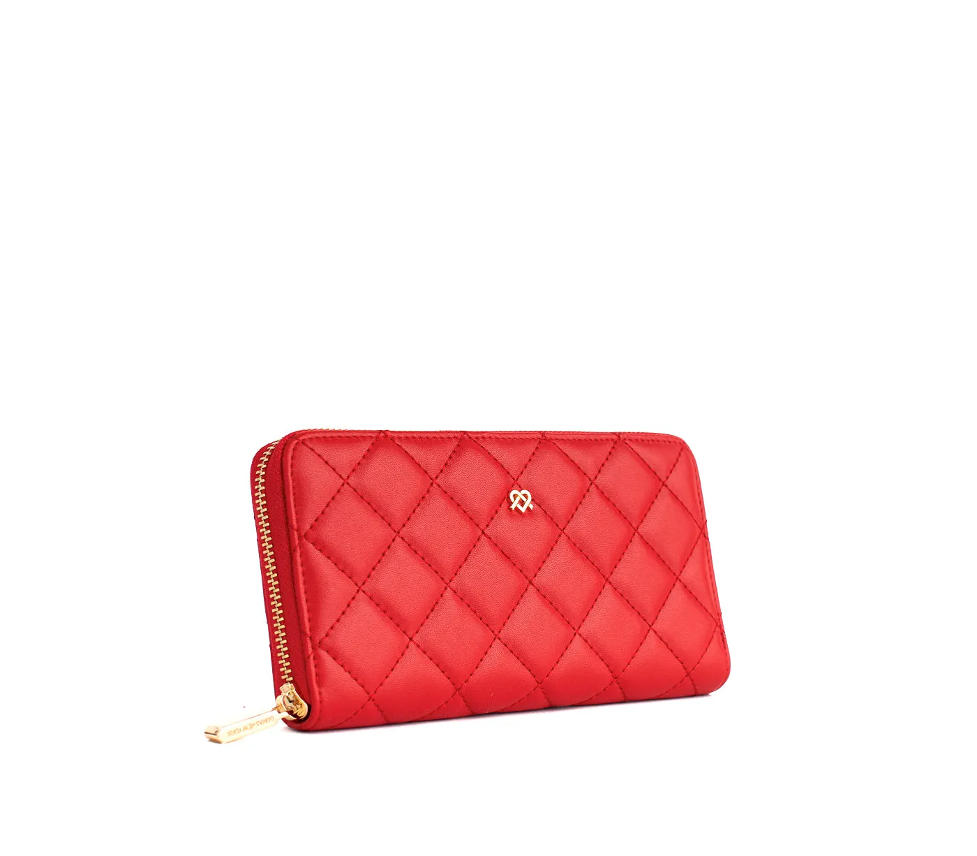 Gunas New York Uptown Quilted Red Zip Wallet