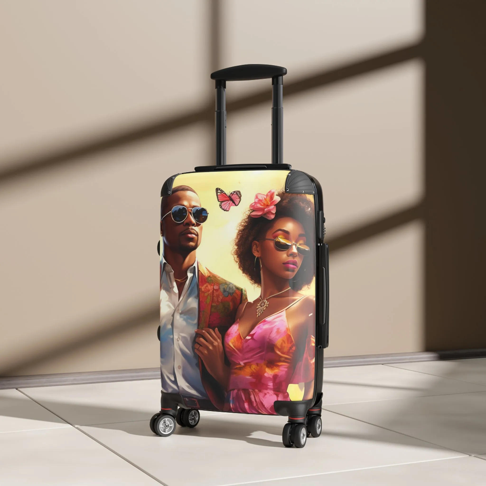 Journey's Keepsake: The Globe-Trotting Pair's Stylish Suitcase