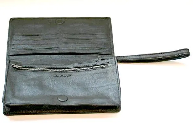 JP leather clutch - black