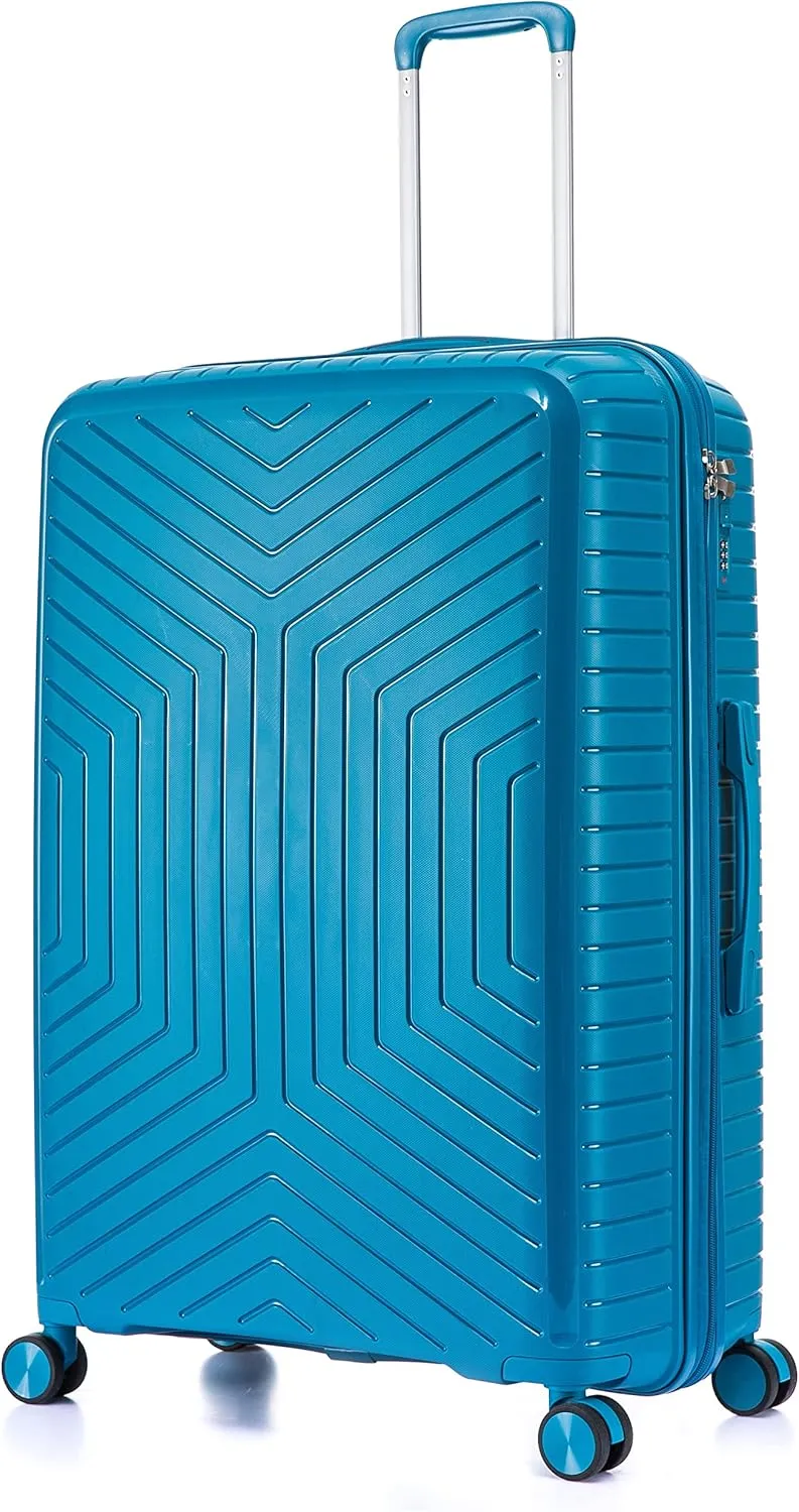 Large Polypropylene Hard Shell Suitcase PP20- Blue