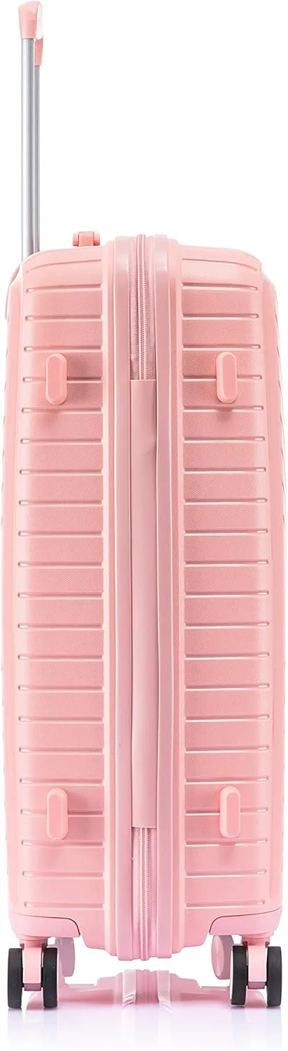 Large Polypropylene Hard Shell Suitcase PP20- Light Pink