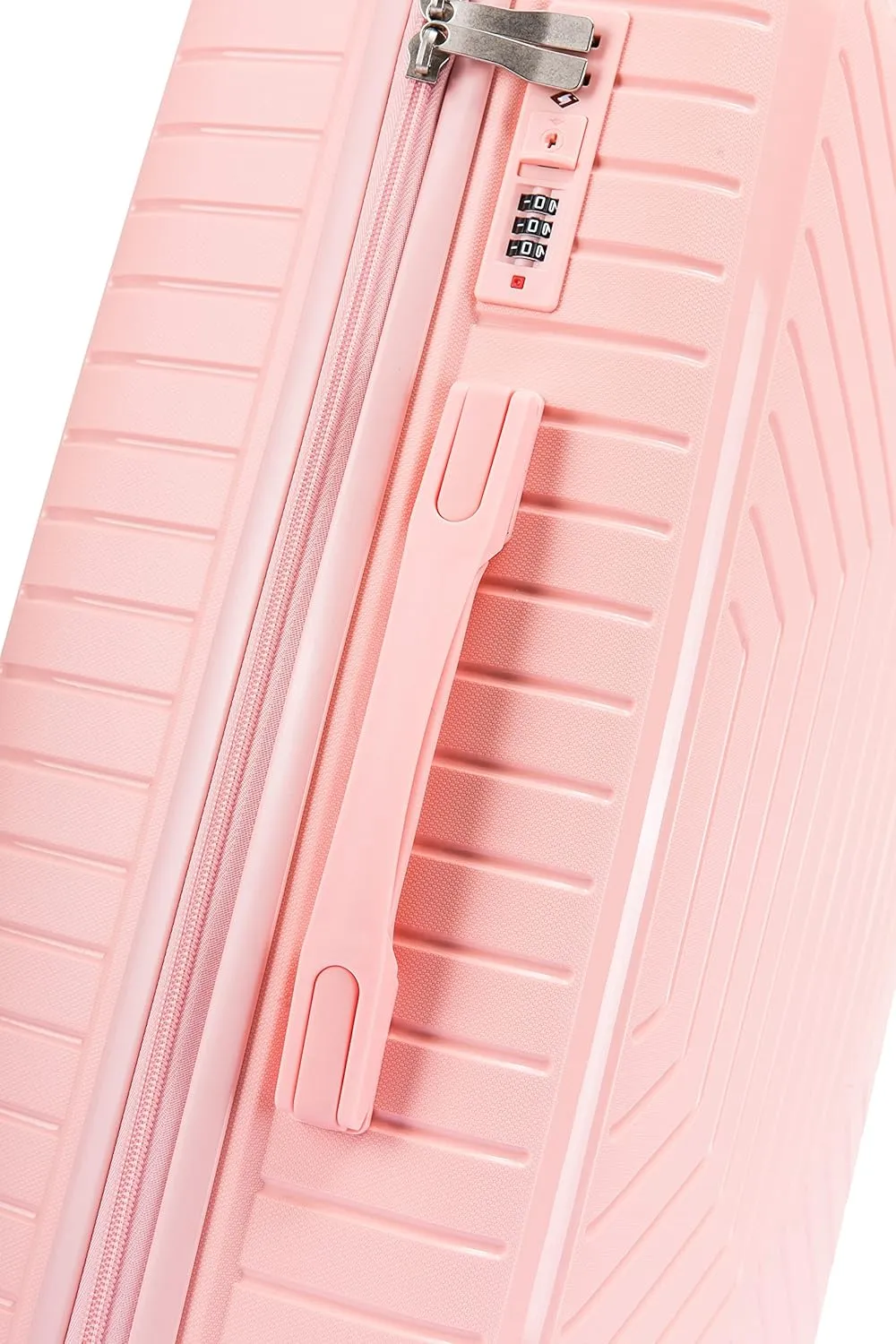 Large Polypropylene Hard Shell Suitcase PP20- Light Pink