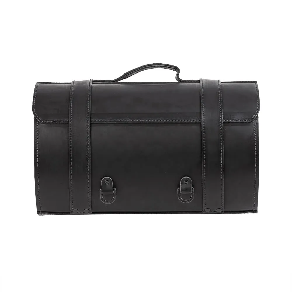 Ledrie HLMOT2-1002 Motorcycle Suitcase 32 Litres Real Leather - Medium Black