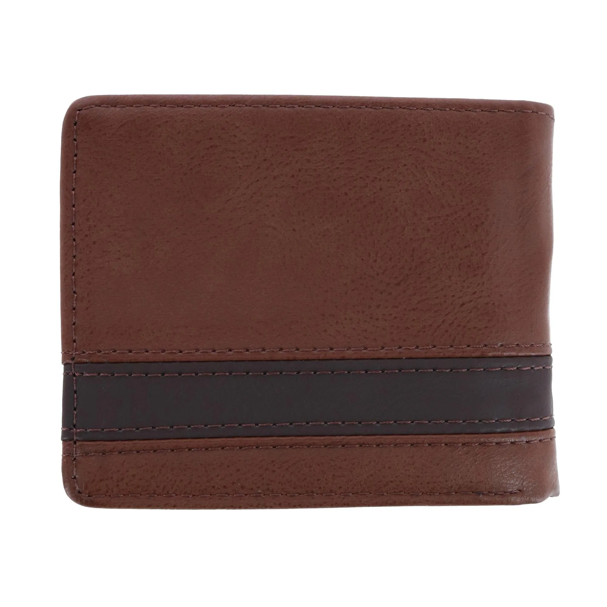 London Fog Men's Leather Bifold Passcase Wallet