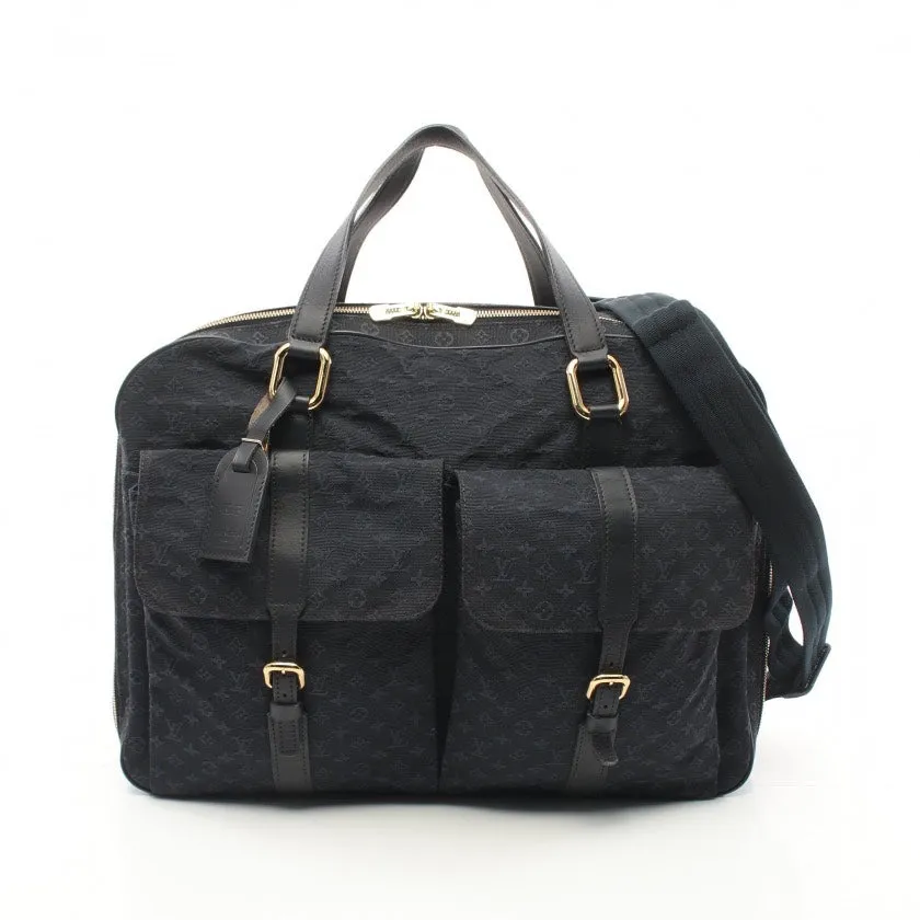 Louis Vuitton Monogram Black Denim 2Way Travel Bag Medium