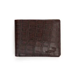 Luxury Crocodile Bifold-Brown