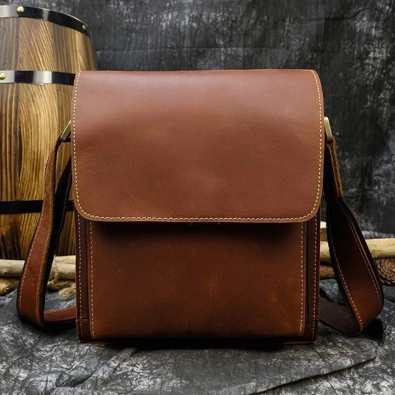 Mens Leather Bags Crossbody Shoulder Messenger Bags