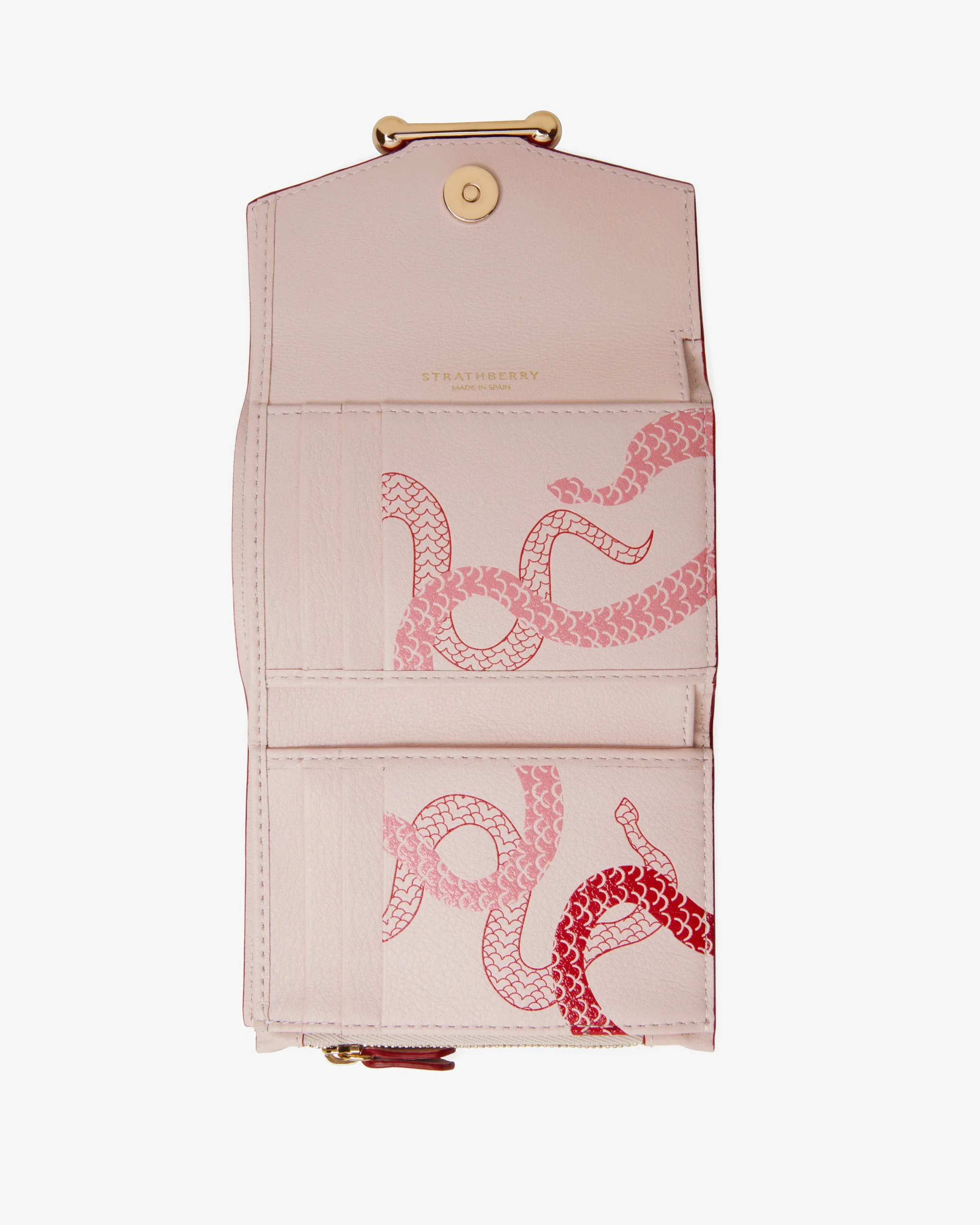 Mosaic Trifold Wallet - LNY Snake Caledonian Pink