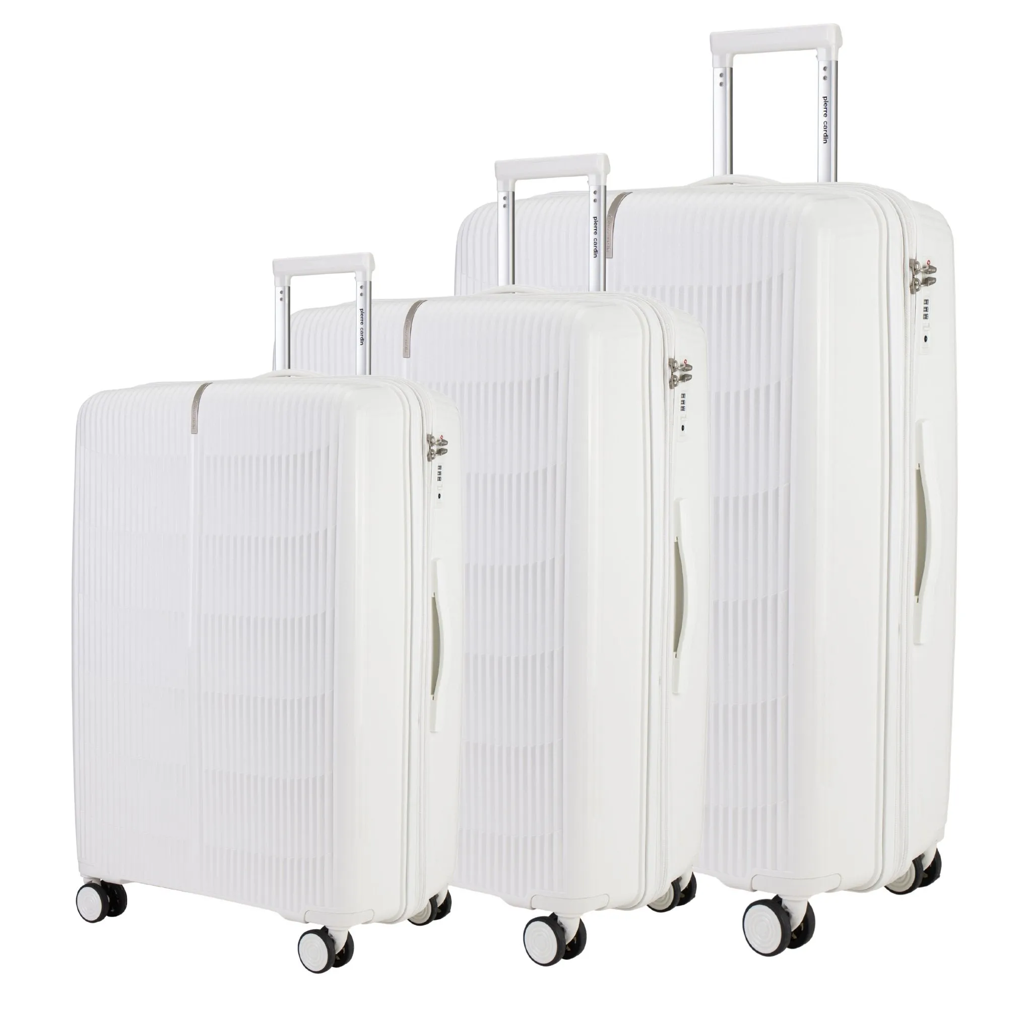 PP Suitcases Set Of 3 with Free Beauty Case-D.Grey