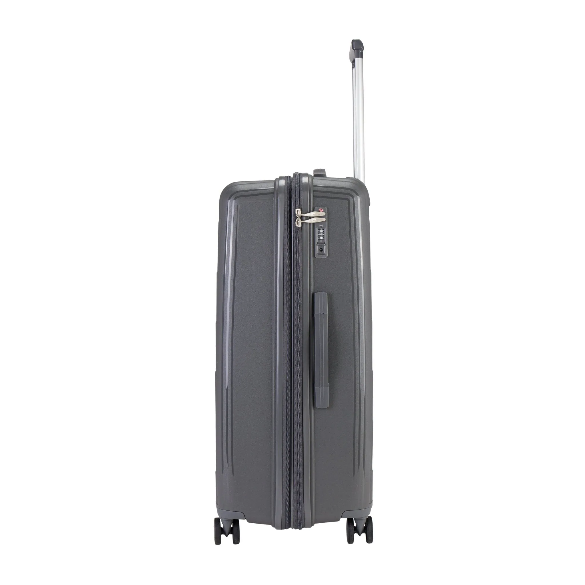 PP Suitcases Set Of 3 with Free Beauty Case-D.Grey