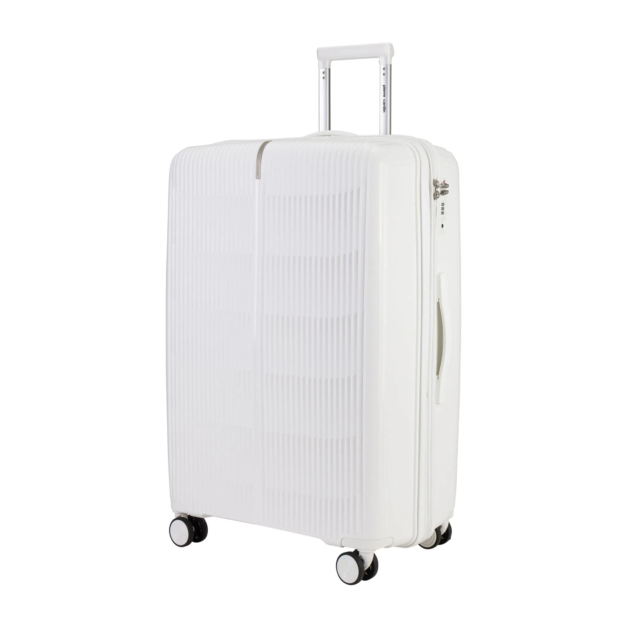 PP Suitcases Set Of 3 with Free Beauty Case-White