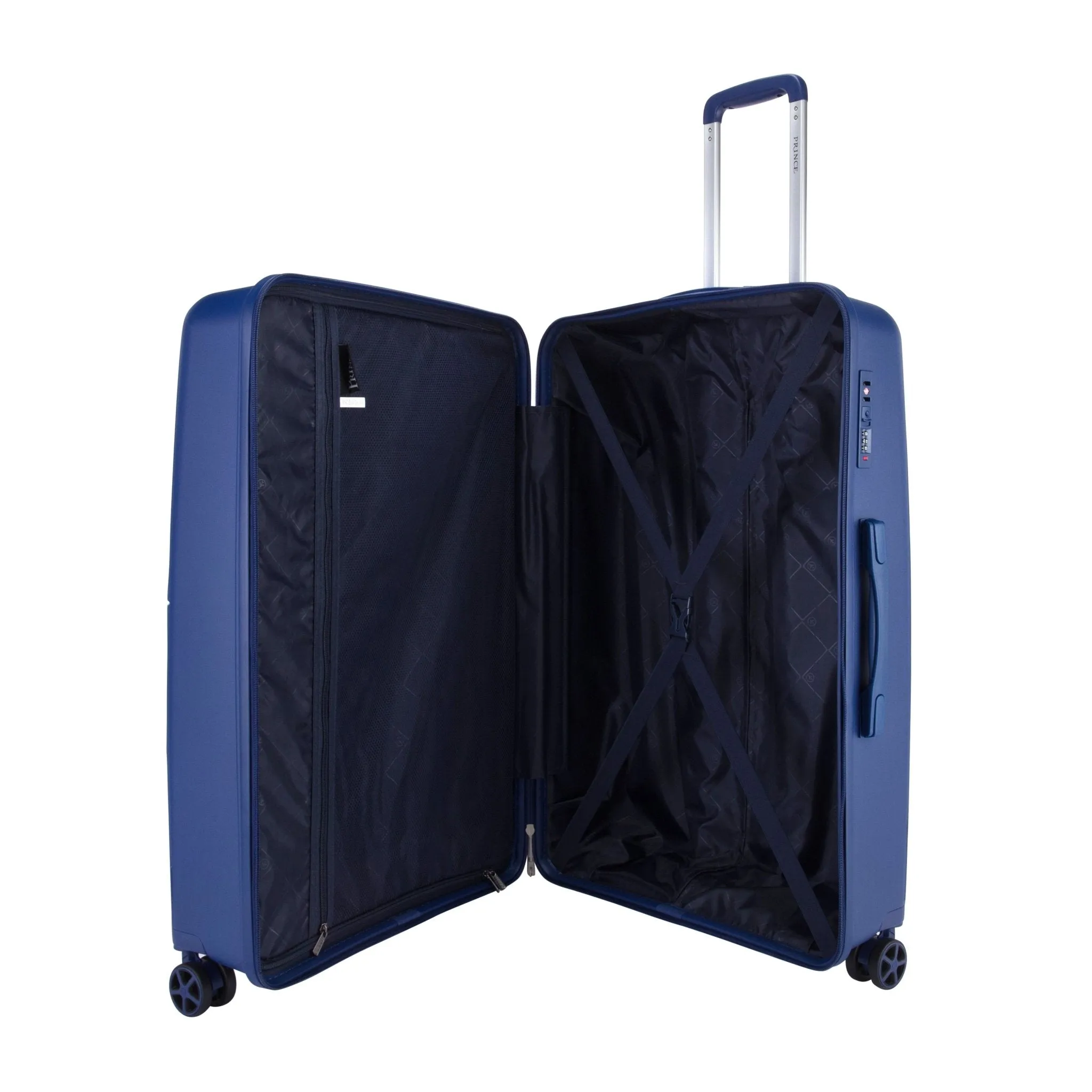 Prince Hardside Suitcase Set of 3-Navy PR16709