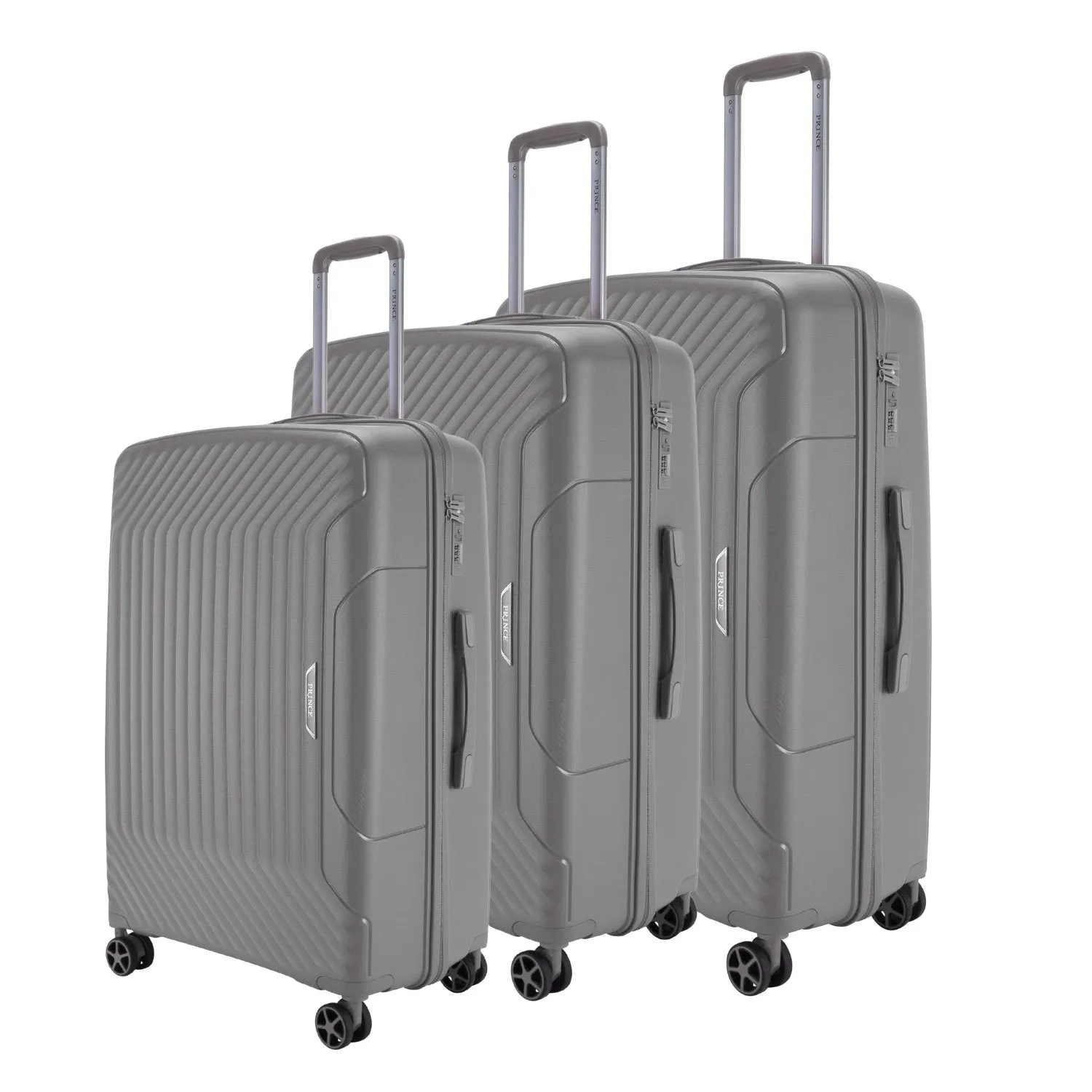 Prince Upright Suitcase Set of 3-Black PR16708