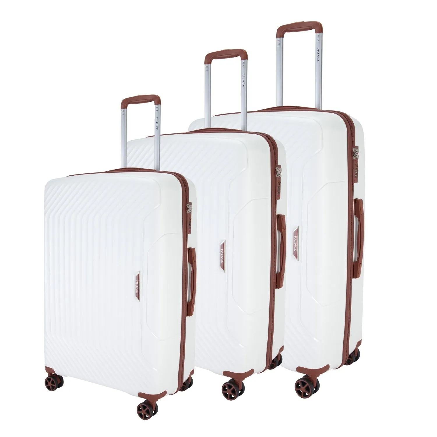 Prince Upright Suitcase Set of 3-Black PR16708