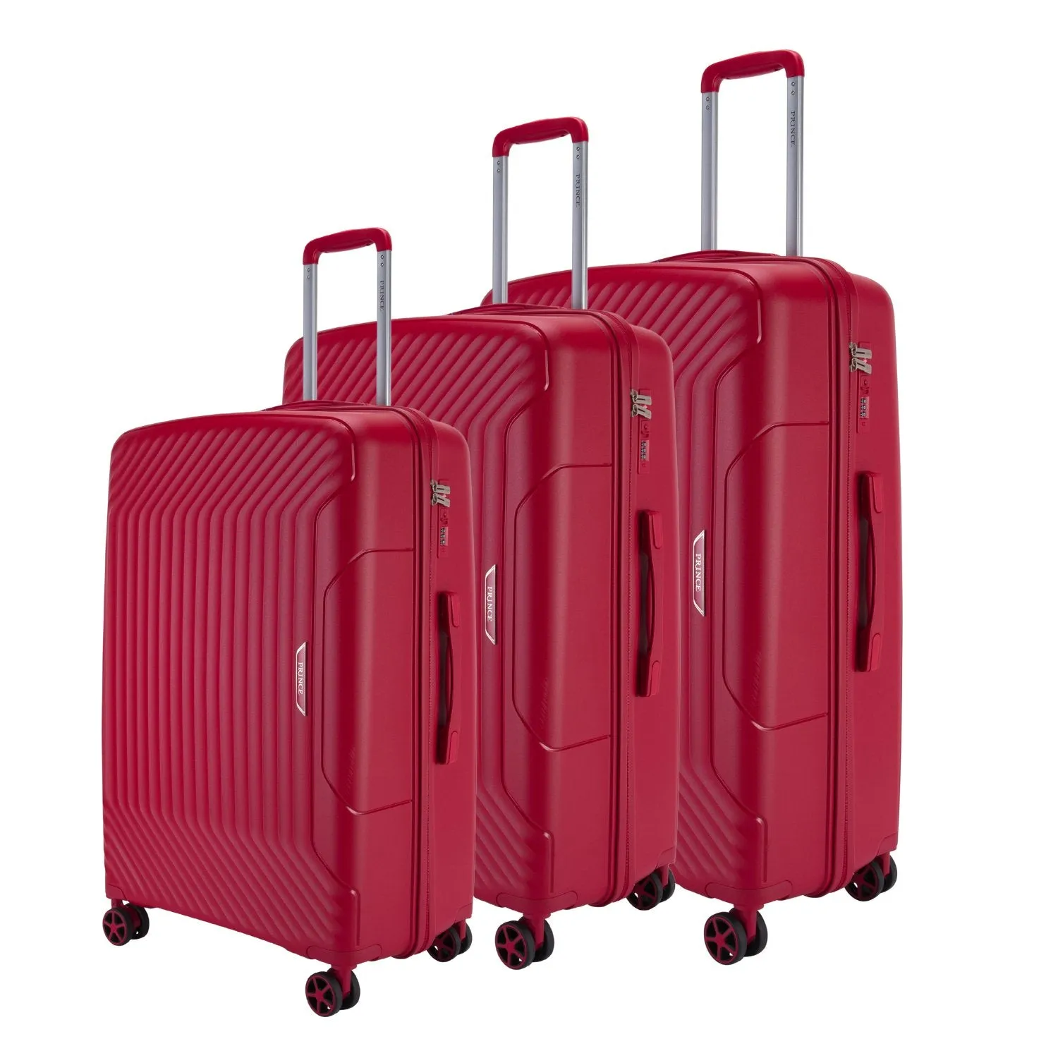 Prince Upright Suitcase Set of 3-Grey PR16708