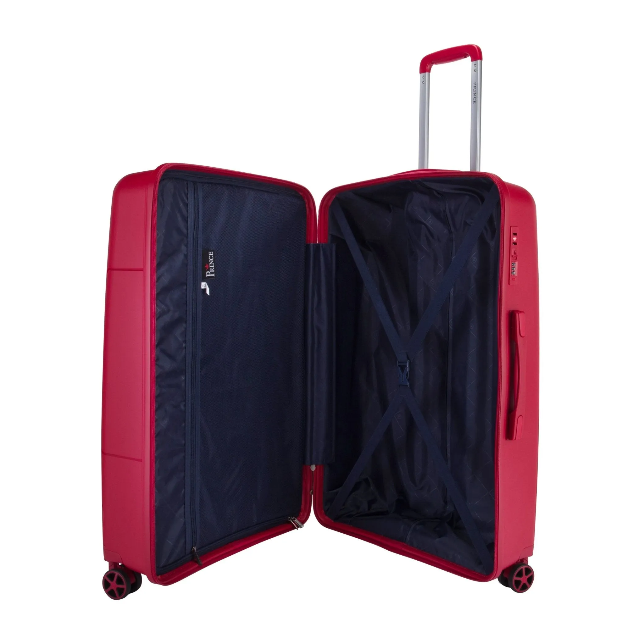 Prince Upright Suitcase Set of 3-Red PR16708