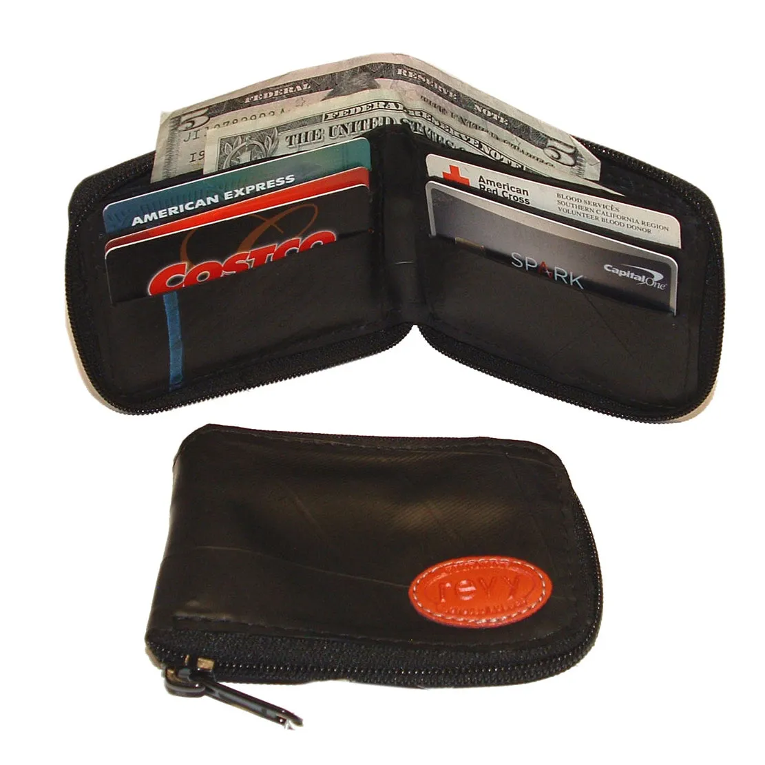 Recycled Rubber Tire Zippered Wallet