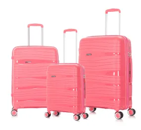 Set of 3 Polypropylene Hard Shell PP801 - Pink