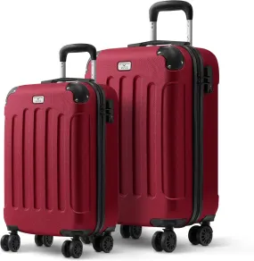 Skywander 2pc 20in & 24in Suitcase - Burgundy