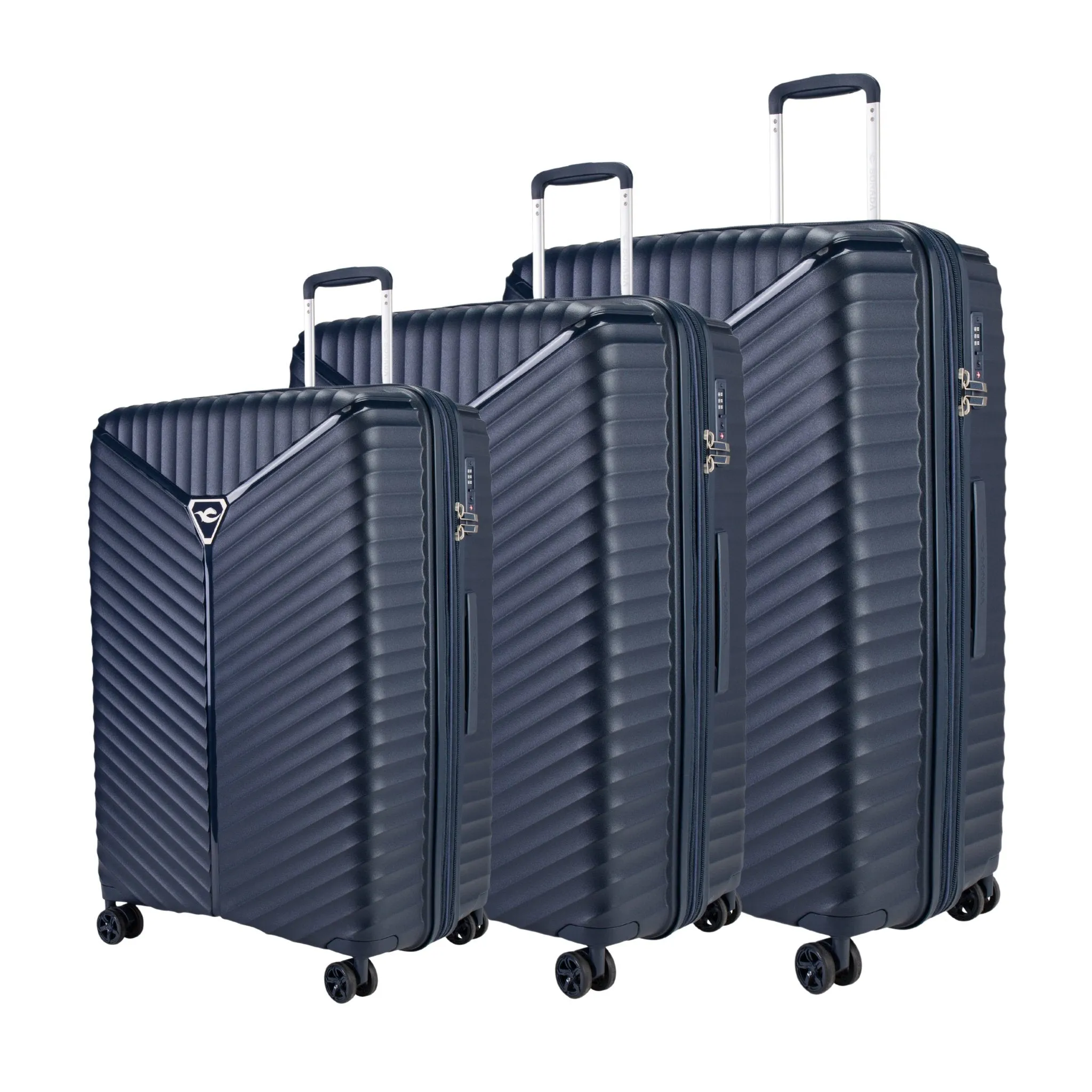 Turin Suitcases Set of 3   Beauty Case - Dark Grey