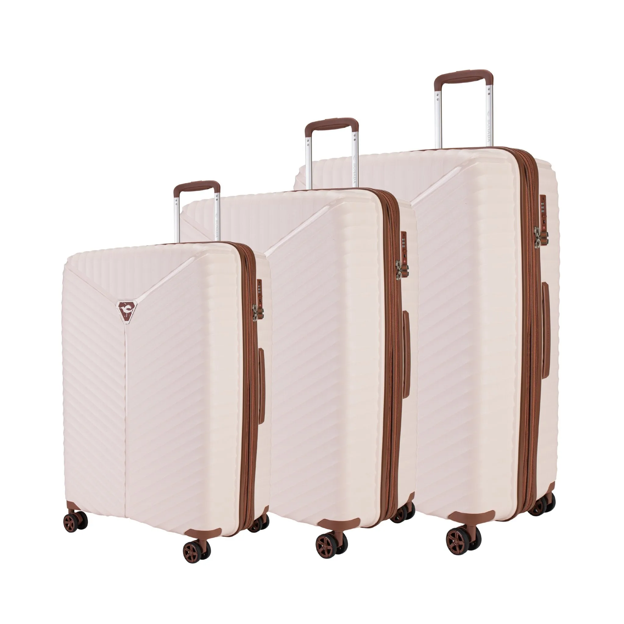 Turin Suitcases Set of 3   Beauty Case - Dark Grey