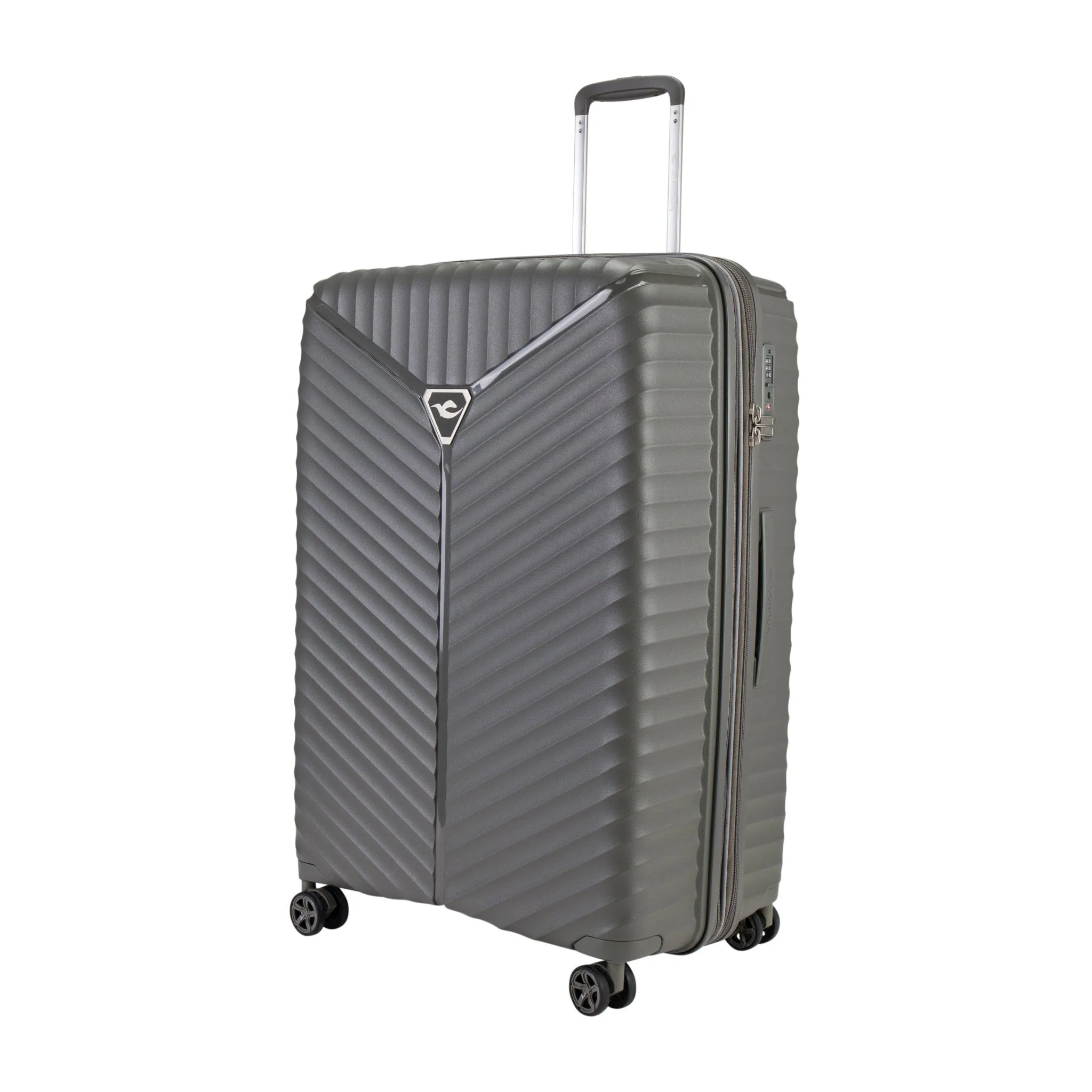 Turin Suitcases Set of 3   Beauty Case - Dark Grey