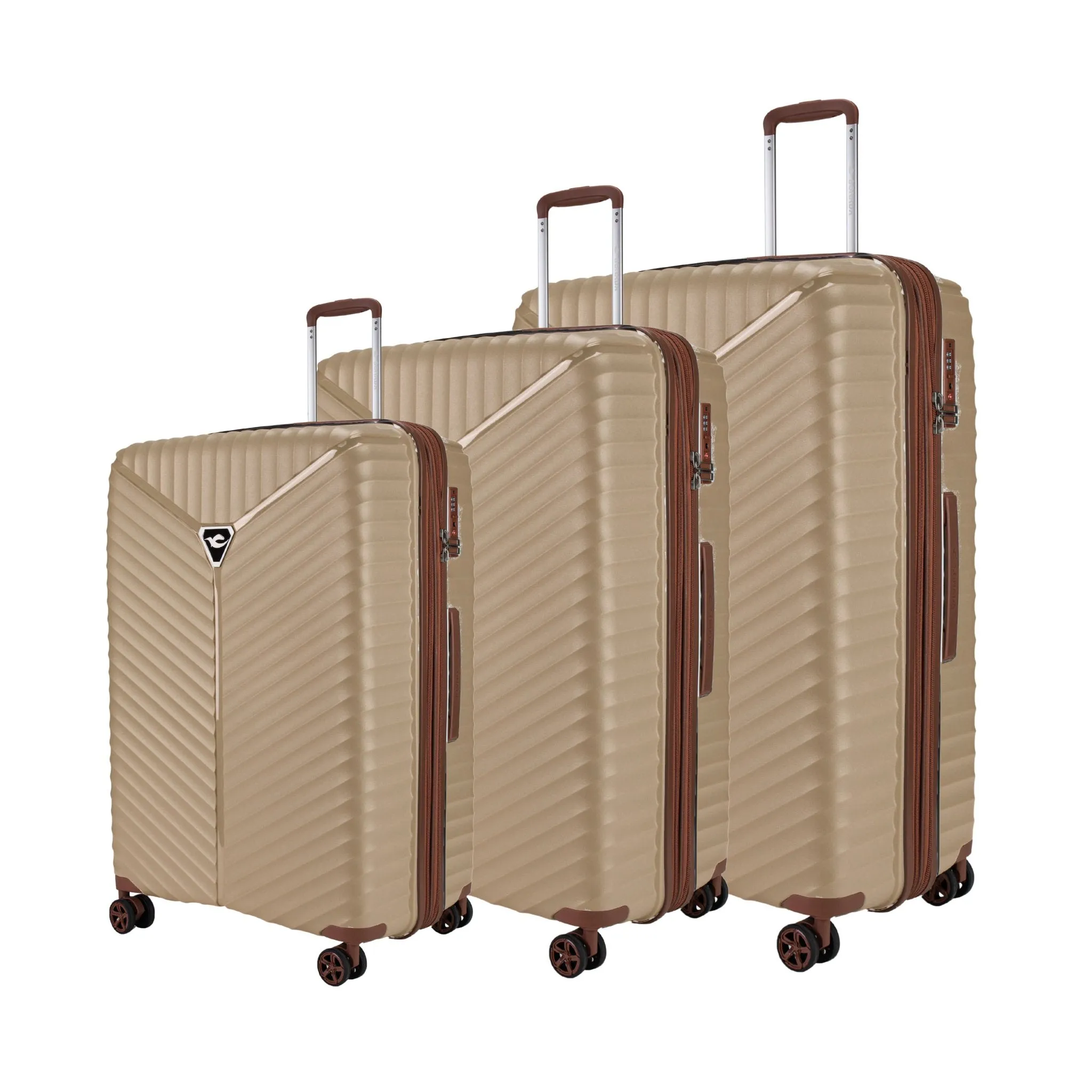 Turin Suitcases Set of 3   Beauty Case - Dark Grey