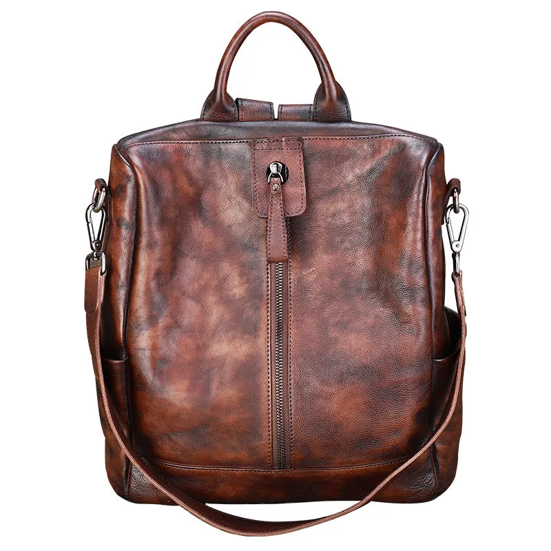 Unique Womens Small Leather Backpack Purses Shoulder Handbags for Women